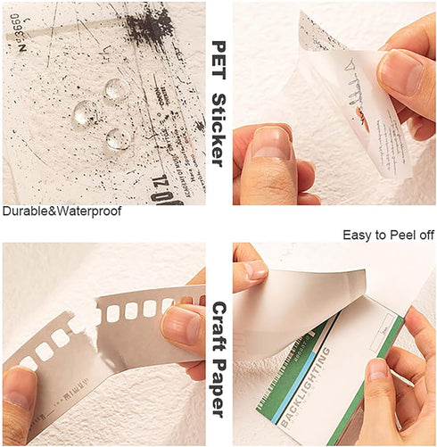 Doraking 94PCS Film Scrapbook Paper Packs for Journaling Supplies, Washi Stickers Material Papers Memos Cards Waterproof Tape Stickers for Journal...
