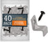 Performore 40 Pack Z Table Top Fasteners with Screws, Heavy Duty Z Table Top Fasteners Solid Steel with Black Screws...