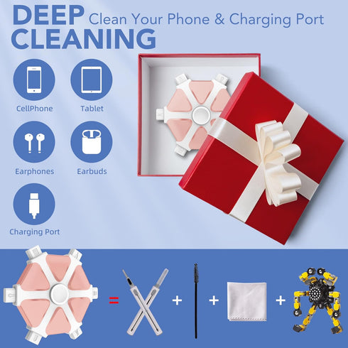 iPhone Cleaning Kit iPhone Cleaner,Charging Port Cleaning Multi-Tool,Phone Repair & Restore Lightning Port Cleaning Tool,Cell Phone Cleaner for iP...
