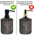 Black Soap Dispenser Pump Replacement - Matte 304 Stainless Steel Hand Soap and Lotion Dispenser Pumps Replacement for Regular Glass Mouth Bottles...