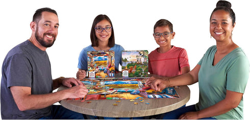 RoseArt - My Happy Place - Forest Cabin Home - 1000 Piece Jigsaw Puzzle for Adults...