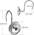 HBlife 12 Pcs Acrylic Decorative Rolling Diamond Shower Curtain Hooks Rust Proof Rhinestones Crystal Bling Shower Curtain Hooks for Curtain and Sh...