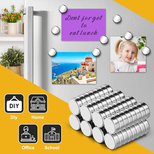 60PCS Small Magnets Round Mini Magnet for Crafts, Small Neodymium Magnets Tiny Magnets 6mm x 2mm Fridge Magnets, Whiteboard Magnets, Refrigerator ...
