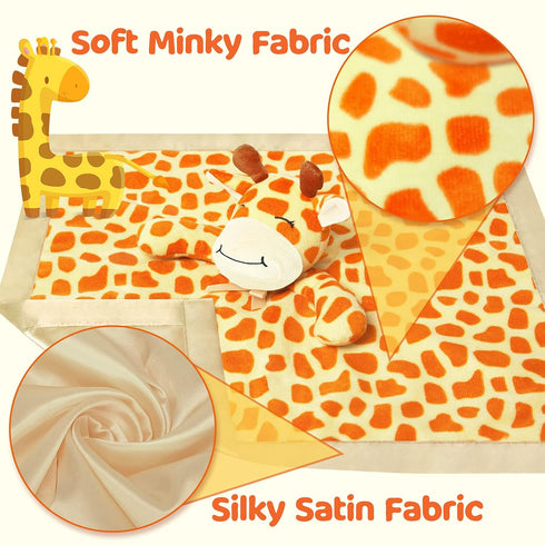 Pro Goleem Giraffe Loveys for Babies Soft Security Blanket Snuggle Toy Stuffed Animal Blanket Unisex Baby Lovie Baby Gifts for Infant and Toddler ...