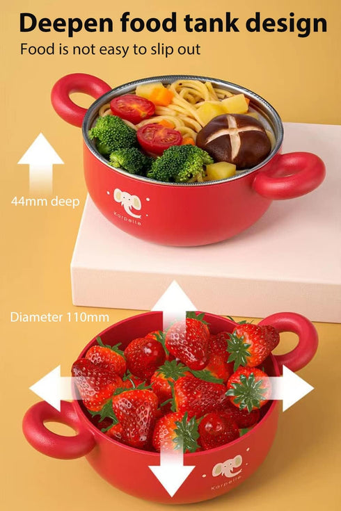 Baby heat preservation bowl 3-piece se,Baby food supplement bowl,Baby Feeding Set with Spoon for Babies Kids Toddlers - First Stage Self Feeding R...