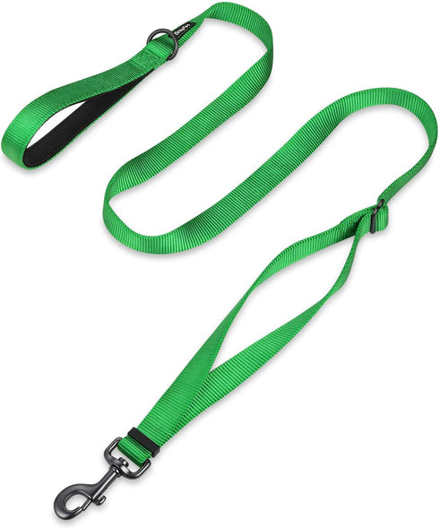 Hyhug Pets Adjustable 6 Feet Leash with Sturdy Nylon and Super Soft Neoprene lined Handle for Medium Large Giant Dogs. (Large Adjustable 6 Feet, L...