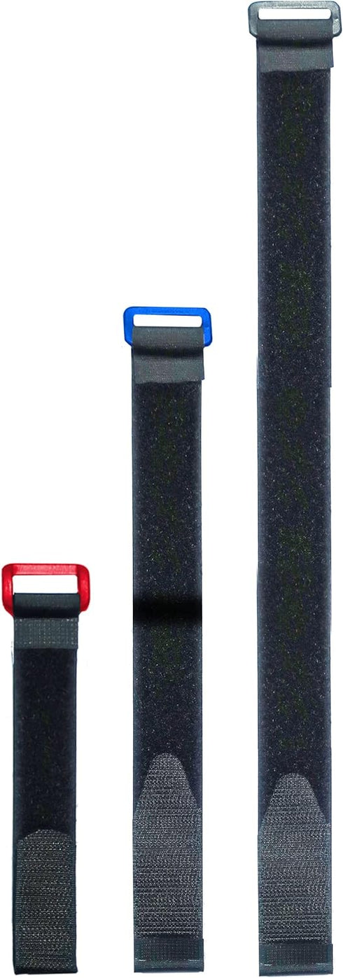 VELCRO Brand VEL-30794-AMS Elastic Cinch Straps with Buckle | 6pc Variety Pack 8"-15"-30"| Stretchable to Snugly Fasten Power Cords, Lumber, Bicyc...