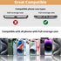 2pcs Transparent Phone Tether Tabs for Clear Phone Cases, Cell Phone Tether Replacement for iPhone Smartphone Case (Square Type - Silver Buckle)...