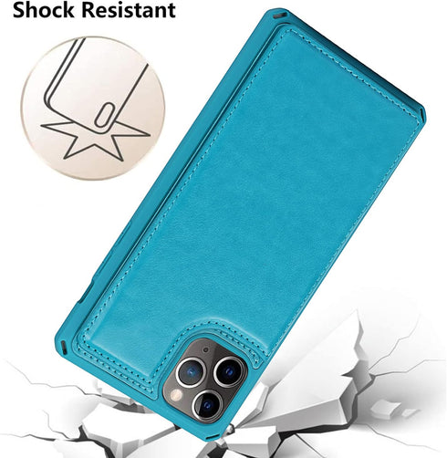 iCoverCase Compatible with iPhone 11 Pro Max Wallet Phone Case with Card Holder for Women, RFID Blocking Embossed PU Leather Wrist Strap Case for ...
