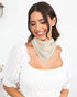 AWAYTR 3Pcs Floral Hair Bandanas Chiffon Head Kerchief for Women Girls Boho Hair Scarf Headband Bandana Daisy Lace Head Scarf (Solid Color - Beige...