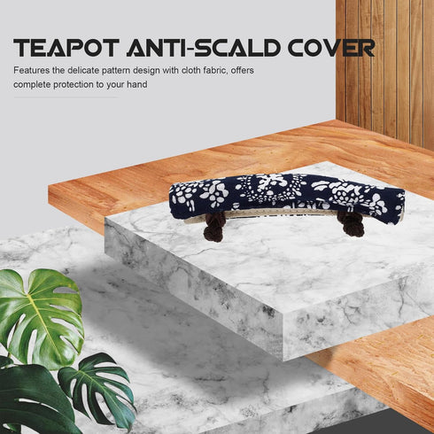 Veemoon Teapot Handle Gloves Kettle Anti-Scald Cloth Vintage Hot Handle Cover Teakettle Handle Protective Cover Cookware Grip Pads Kitchen Gadget...
