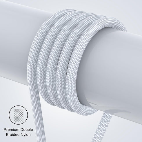 Magnetic Charging Cable 3A Fast Charging(3 Pack,6.6/6.6/6.6ft) 3 in 1 Magnetic Phone Charger with LED Light, Nylon Braided, for Lightning/USB-C/Mi...