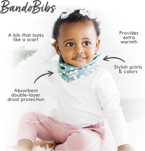 Bazzle Baby BandObib Infiinity Scarf Drool bib for Baby & Toddler with snap closure & double layer to keep drool off clothes...