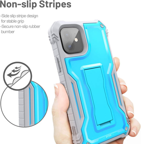 FITO Compatible with iPhone 11 Case, Dual Layer Shockproof Heavy Duty Case with Screen Protector for iPhone 11 and iPhone XR 6.1 inch, Built-in Ki...