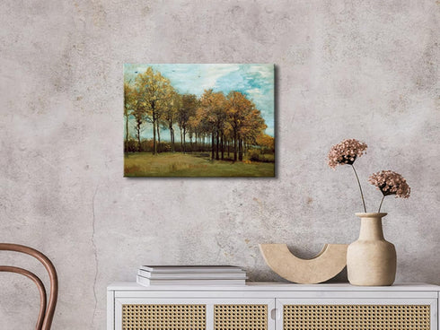 Wieco Art Autumn Landscape 1885 Canvas Prints of Vincent Van Gogh Art Famous Paintings Reproduction Tree Forest Pictures Artwork Wall Art for Home...