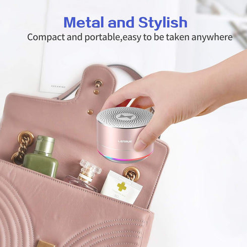 LENRUE Portable Wireless Bluetooth Speaker with Built-in-Mic,Handsfree Call,AUX Line,HD Sound and Bass for iPhone Ipad Android Smartphone and More...
