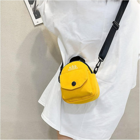 FuninCrea Canvas Messenger Bag, Cute and Fashion Canvas Shoulder Bag Crossbody Phone Bag With Zipper...