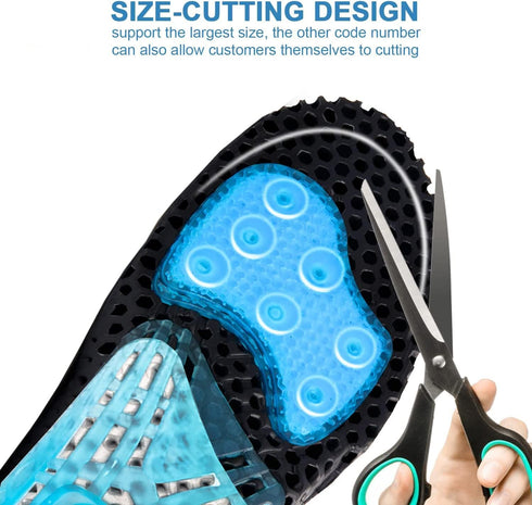 Cloud Soles for Men Women, Silica Gel Sport Shoe Insole, Spring Cushioning Shock Absorption Shoe Insert,Forefoot Enhances Massaging Insoles,Planta...