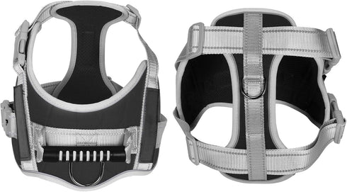 Heavy Duty No-Pull Dog Harness and Leash Set for Large Dogs - Reflective Adjustable Training Vest with Handle, Oxford Fabric, Easy Control (Black,...