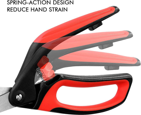 LIVINGO 10" Spring Action Fabric Scissors, Professional Sewing Scissors for Tailor Dressmaker, Spring Loaded Heavy Duty Shears for Fabric Crafting...