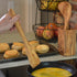 olive wood spatula for cooking | wooden scraping spoon with flat bottom edge | Beautiful Wooden Spatula turner ideal for nonstick cookware, stirri...