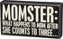 Primitives by Kathy 28489 Classic Box Sign, 8" x 4.50", Momster...