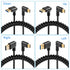 SinLoon 90 Degree USB Type C Spring Cable 5Gbps Retractable USB3.0 to USB C Charging Cable and Data Transfer for Phone, Tablet, Other USB C Device...