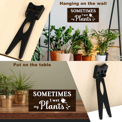 Sometimes I wet my plants Funny Garden Wooden Signs,Rustic Garage Home Farmhouse Wall Fence Decoration (Black)...