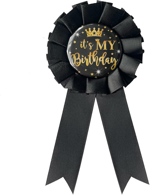 It's My Birthday Ribbon, Satin Fabric Happy Birthday Tinplate Badge Pin for Girls, Boys, Award Badge Brooch Party Decoration...
