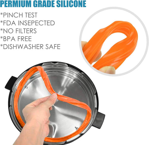 STYDDI 4 Pack 6qt Silicone Sealing Ring for Instant Pot, Replacement Seal Gasket for Instant Pot 6 Quart Model, Fits Duo 6 Quart, Lux 6 Quart, Duo...
