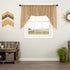VHC Brands Tobacco Cloth Fringed Farmhouse Decor Kitchen Swag Prairie Panels Door Window Tier Set Curtains for Kitchen Bedroom Bathroom Living Roo...