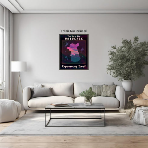 Posterizer 1 pcs-You are the universe-colorful aesthetic retro art-Abstract & Modern Art-Motivational & Inspirational Art-Living Room Bedroom Deco...