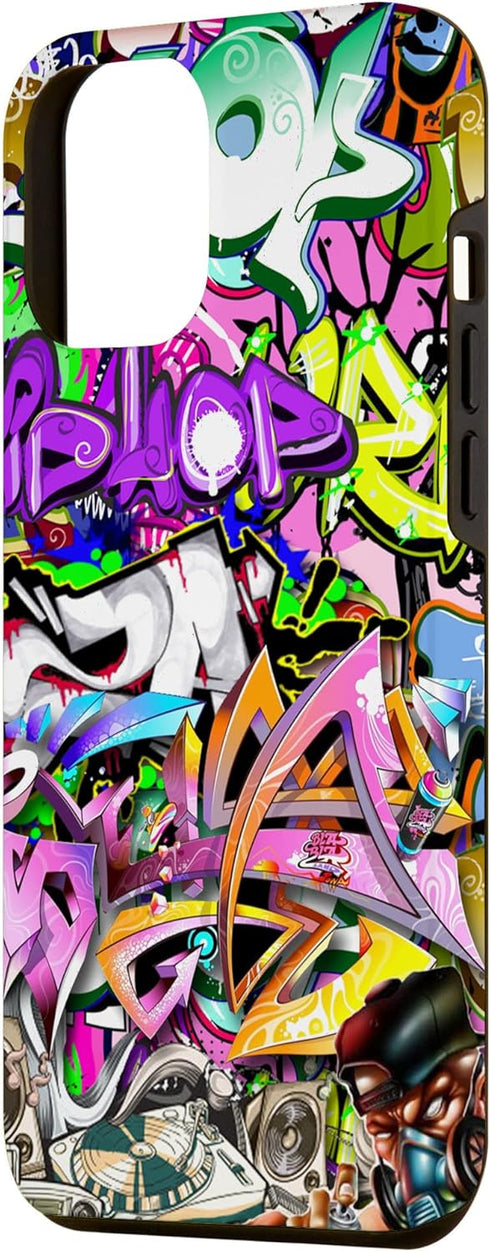 iPhone 12 Pro Max Graffiti Street Art, Colorful Urban hip hop Case...