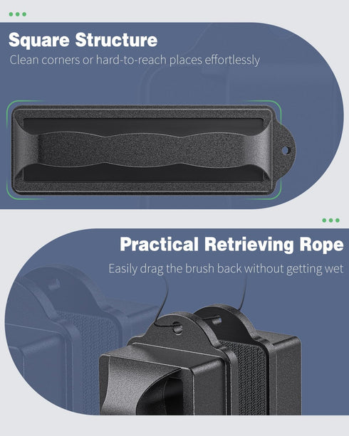 Pawfly Aquarium Magnetic Brush Fish Tank Glass Cleaner 4 Inch, Mini Stain Scrubber Pads for 3/5 Inch Thick Fish Tank up to 40 Gallons Aquarium Cle...