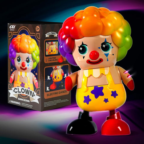 Toddler & Baby Dancing Clown Toys, Early Learning Educational Musical Light up Baby Toddler Toys, Babies Toddler Infant Crawling Walking Toy for 3...