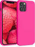 kwmobile Case Compatible with Apple iPhone 12 Pro Max Case - Slim Protective TPU Silicone Phone Cover - Neon Pink...