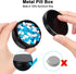Portable Metal Pill Box - Travel Daily Pill Case, Waterproof Pill Container for Purse Pocket, Compact Medicine Organizer Holder for Medicines, Vit...