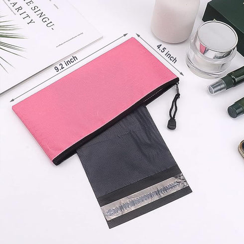 Sanitary Napkin Disposal Bags, Feminine Personal Disposal Bags, 200pcs Grey Opaque Bags and 2pcs Pink Sanitary Napkin Storage Bags for Sanitary Di...
