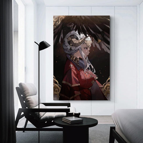 XMCKA Edelgard Crown Three Houses Poster Decorative Painting Canvas Bed Room Art Living Room Decor Modern Aesthetic Poster 12x18inch(30x45cm) Unfr...