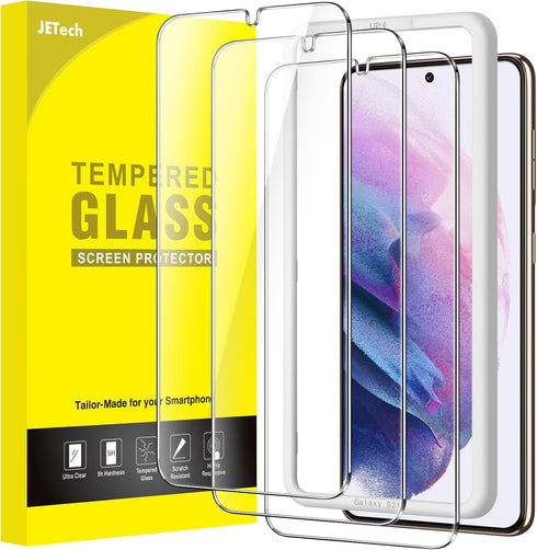 JETech Screen Protector for Samsung Galaxy S21 5G 6.2-Inch, Tempered Glass Film with Easy Installation Tool, Fingerprint ID Compatible, HD Clear, ...