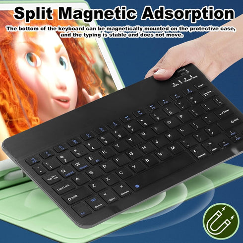 Bluetooth Keyboard and Mouse Combo,Ultra Slim Rechargeable Portable Wireless Keyboard Mouse Set Compact for Android Windows Tablet Cell Phone iPho...
