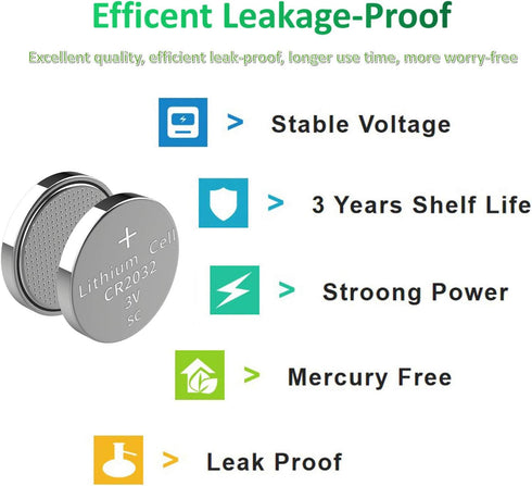 50 Pack CR2032 DL2032 3V Lithium Coin Cell Battery...