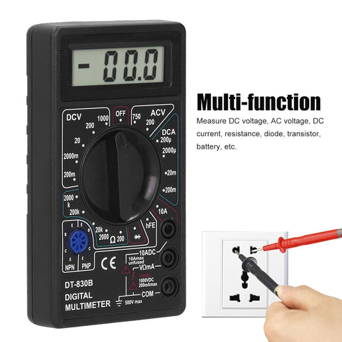 Digital Multimeter Tester, DT830B Electrical Voltmeter Ammeter, Portable Volt Multi Meter, Car Battery Tester Circuit Tester...
