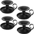 Yopay 4 Pack Iron Taper Candle Holder, Retro Rustproof Candlestick Holders, Sturdy Black Candlelight Stand for Chime Spell Candles, Halloween Chri...