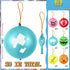 30 Pcs Pixelated Punch Balloons Colorful Latex Punch Ball Miner Video Game Party Favors Bounce Balloons with Rubber Band Handle for Birthday Party...