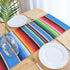 BOXAN Mexican Serape Table Runner for Mexican Party Wedding Decorations Outdoor Picnics Dining Table, Fringe Cotton Blanket Fiesta Table Runners, ...