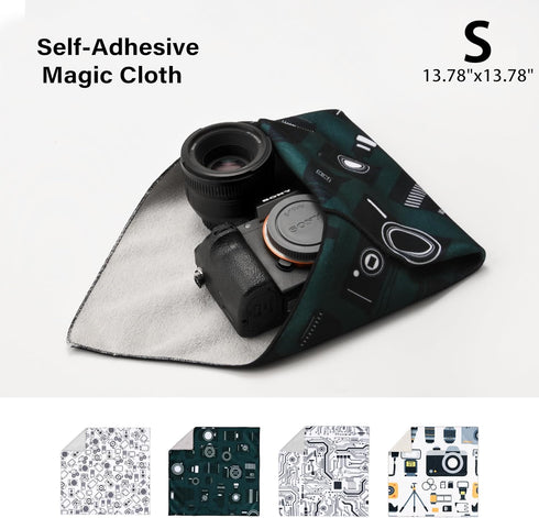 Protective Wrap, Camera wrap, Magic Self-Adhesive Cloth, 13.39"x13.39" Anti-scratch Lens Camera Wrap, Folding, Washable, Lens pouches, Soft cloth ...