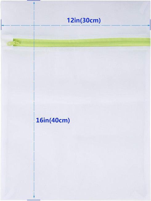 Mesh Laundry Bags 6-Pack Medium 16 x 12 Inch Laundry Wash Bag Colorful Zipper for Delicates, Blouse, Hosiery, Stocking, Underwear, Bra Lingerie, S...