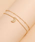 Dainty Gold/Silver Anklet for Women 14K Gold Plated Layered Satellite Beads Heart Anklets Layering Rhinestone Cubic Zirconia Ankle Bracelets Minim...