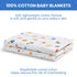 Delta Children 100% Cotton Flannel Baby Receiving Blankets for Girls and Boys – 30x30 Inches (Pack of 2), Space Exploration...